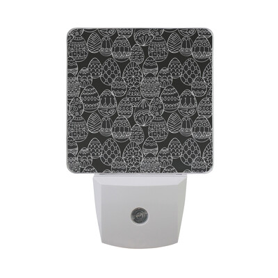 

ALAZA LED Night Light With Smart Dusk To Dawn SensorHappy Easter Background With Eggs Plug In Night Light