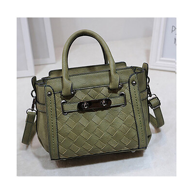 

2016 fashion trend women leather handbag woven spin lock bag handbag high quality shoulder bag ladies messenger bags