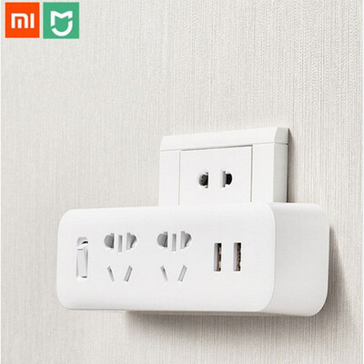 

Original Xiaomi Mijia Power Strip Converter Portable Plug Travel Adapter for Home Office 5V 21A 2 Sockets 2 USB Fast Charging