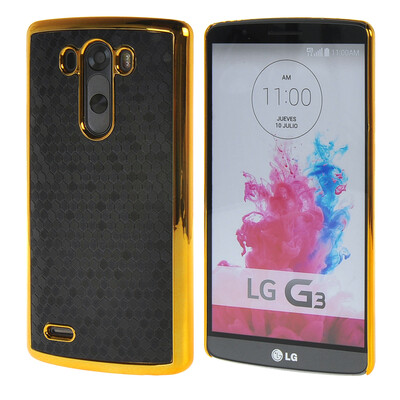 

MOONCASE Flash Flake Skin Gold Chrome Hard Back Case Cover for LG G3 Black