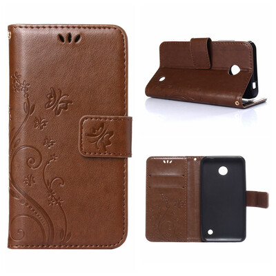 

MOONCASE Flower Pattern Premium Soft PU Leather Case Cover For Nokia Lumia 630