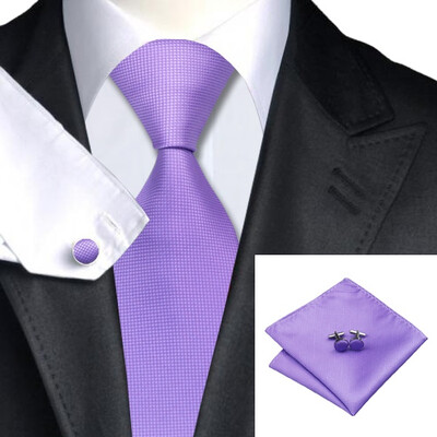 

Vogue Men Silk Tie Set Necktie Handkerchief Cufflinks Set Ties For Men Formal Wedding Business wholesale