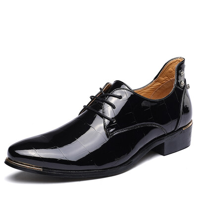 

JUQI Business Men Oxford Genuine Leather Shoes