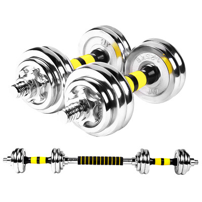 

SHUANGPAI Dumbbell Бесплатная комбинация удаления 20 кг Фитнес-гальваническая гантель 20 кг (две загруженные)