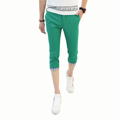 

Zogaa Summer New Men's Pants Short Casual Korean Casual Colorful Grid Bowing