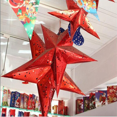 

Pentagram Lampshade Paper Star lantern Hanging Star Colourful Decoration