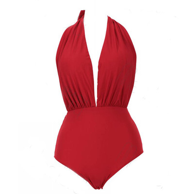 

Women' The New Sexy Red Halter WaiSt Piece SwimSuit Bikini Swimwear