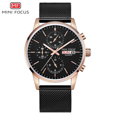 

MINI FOCUS Fashion Stainless Steel Strap Women Quartz Watch MF0047L