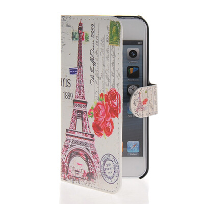 

MOONCASE Scenic Design Leather Side Flip Wallet Card Slot Pouch Stand Shell Back ЧЕХОЛ ДЛЯ Apple iPhone 5 5S