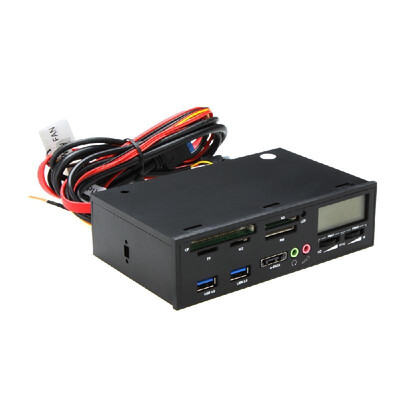 

525" USB 30 e-SATA All-in-1 PC Media Dashboard Multi-function Front Panel Card Reader IO Ports