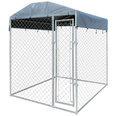 

outdoor kennel for dogs with tarpaulin roof 200 x 200 x 235 cm
