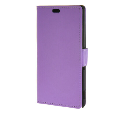 

MOONCASE Simple style Leather Wallet Flip Card Stand Back Case Cover for Sony Xperia M4 Aqua Purple