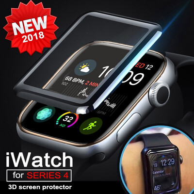 

For Apple Watch Series 4 4044mm iWatch 4 Screen Protector 3D Full Cover Black Edge Premium Clear