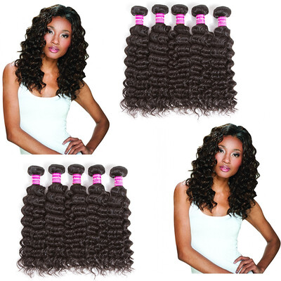 

Glary Deep Wave Peruvian 5 Bundles Virgin Hair Deep Wave Human Hair Weave 8A Unprocessed Virgin Peruvian Deep Wave Hair Extensions