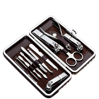 

Tseoa selling Manicure Pedicure Nail Care Set 12 Piece Cutter Cuticle Clippers Kit Gift Case