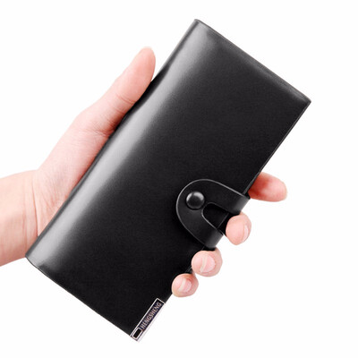 

Leather clip eighty percent off purse men long card bag young students multi-functional personality creative buckle