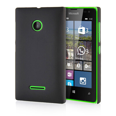 

MOONCASE Hard Rubberized Rubber Coating Devise Back ЧЕХОЛ ДЛЯ Nokia Lumia 532 Black
