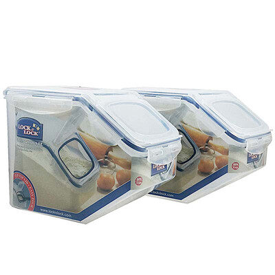 

Lock & lock rice bucket plastic crisper set 5L * 2 HPL700Q2