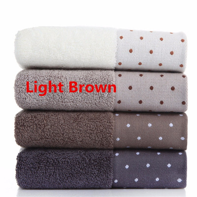 

34x72cm 100 Cotton Absorbent Dot Pattern Solid Color Soft Comfortable Men Women Bathroom Travel Hand Face Towel