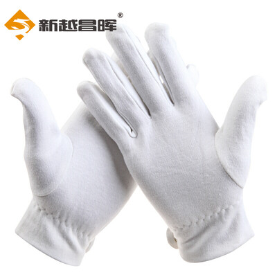 

New Yue Chang Hui etiquette gloves thicken protective gloves cotton gloves wenwan gloves duty white gloves equestrian military parade traffic police white gloves 10 pairs B11419