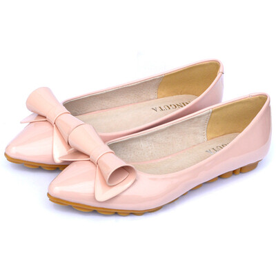 

Bow Pointed flat shoes women slip on shoes woman ballet flats