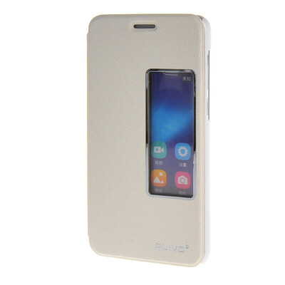 

MOONCASE Huawei Honor 6 Case Slim Window View Design Flip Leather Bracket Back Case Cover White