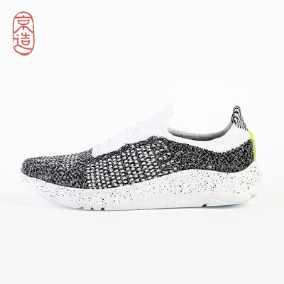 

JZAO sports shoes 3D flying woven socks casual shoes lightweight jogging shoes gray white 44 yards gray white black gray