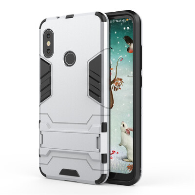 

Fecoprior TPU PC Case For Xiaomi Mi A2 Lite Redmi 6 Pro Back Cover Stand Armor Shield Celulars Fundas Coque