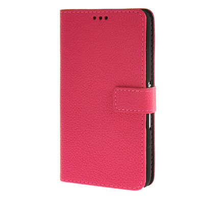 

MOONCASE Sony Xperia Е4 чехол Лич Слот кожи Кожа карт бумажника сальто кронштейн задней стороны обложки HotPink