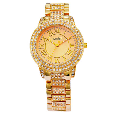 

Fashion Luxury Design Elegant WomenS Dress Bling Watch Crystal Diamond Hours Relojes Mujer Feminino Steel Strip Watch HW1501