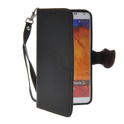 

MOONCASE Litch Skin Leather Side Flip Wallet Card Slot Pouch Stand Shell Back ЧЕХОЛ ДЛЯ Samsung Galaxy Note 3 N9000 Black
