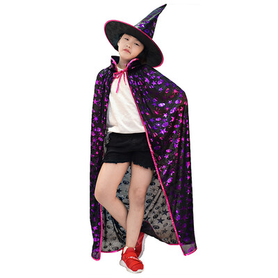 

New&new fine arts Halloween childrens magic dress set masquerade cosplay show decorative props ghost party party role show cos clothing E section M code 115cm