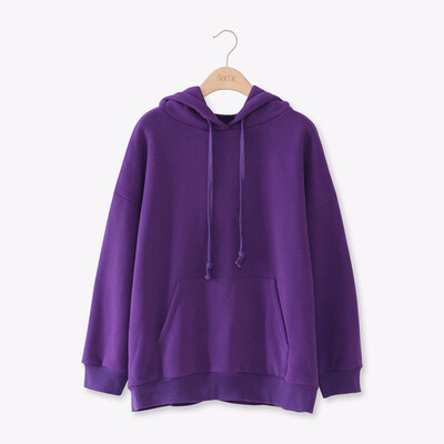 

sweatshirt female jacket hoodies cotton blend solid long sleeve autumn fall winter outwear woman top femme