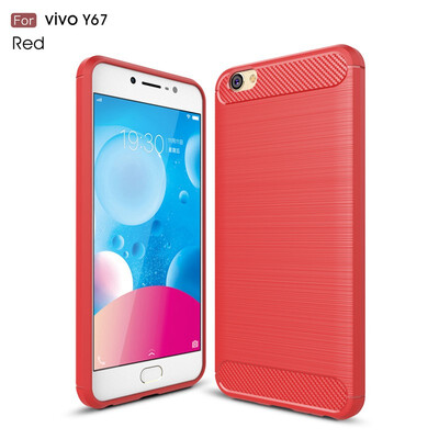 

Fivice Vivo V5sV5 case Luxury brushed carbon fiber TPU soft shell