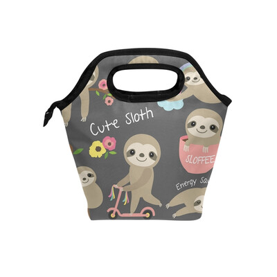 

Lunch Bag Tote Bag Cute Sloth Travel Picnic Organizer Lunch Holder Handbags Lunch Bag Box