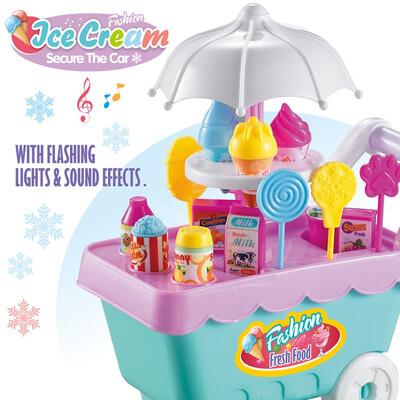 

Mini Ice Cream car with flashing Lights&sound effects toys Early childhood educationtoy Gift for birthday&Christmas Day
