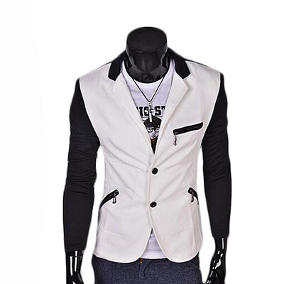 

Zogaa New Mens Suit Matching Color Many Zipper Short