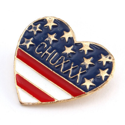 

Fashion Jewelry Pin Retro Style Patriotic USA American Flag Brooch Pin 60295