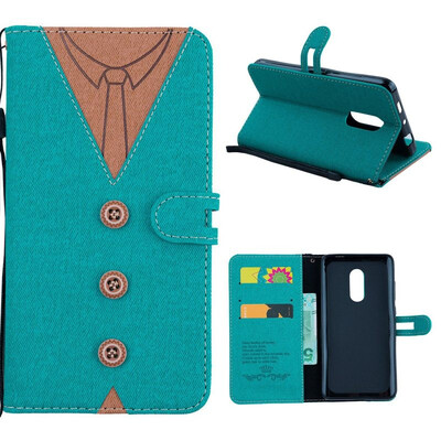 

MOONCASE Millet Red Rice Note 44X M version stitching embossed mens leather case - green