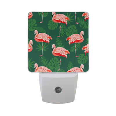 

ALAZA LED Night Light With Smart Dusk To Dawn SensorButterflies Floral Border Plug In Night Light