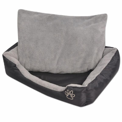 

Dog bed with padded cushion Size  Black