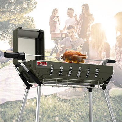 

Barbecue family barbecue outdoor large thick steel plate grill car portable charcoal barbecue - Raptor