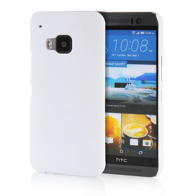 

MOONCASE Hard Rubberized Rubber Coating Devise Back Case Cover for HTC One M9 White