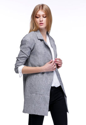 

Fashion Long Coat Korean Upper Garment Women Loose Coat Straight Suit