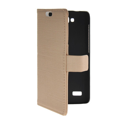 

MOONCASE Slim Leather Side Flip Wallet Card Slot Pouch with Kickstand Shell Back Case Cover for Huawei Honor Holly Beige
