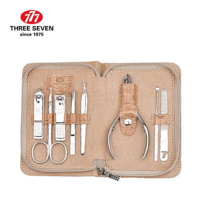 

777 THREE SEVEN nail clipper set nail clippers repair capacity beauty care combination eight sets of NTS-1025 brown import
