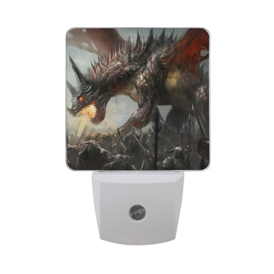 

ALAZA LED Night Light With Smart Dusk To Dawn SensorFrost Dragon Plug In Night Light