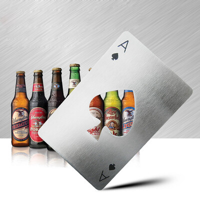 

mymei Playing Card Ace of Spades Poker Bar Tool Bottle Soda Beer Cap Opener MenGifts