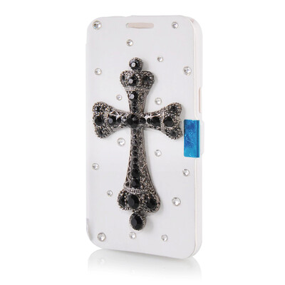 

MOONCASE Luxury Flower Crystal Leather Side Flip Wallet Pouch ЧЕХОЛ ДЛЯ Samsung Galaxy Express 2 G3815
