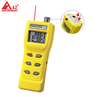 

AZ8857 Digital IR Hygrometer Handheld Infrared Thermometer Hygrometer Psychrometer Temperaturte range -40500C